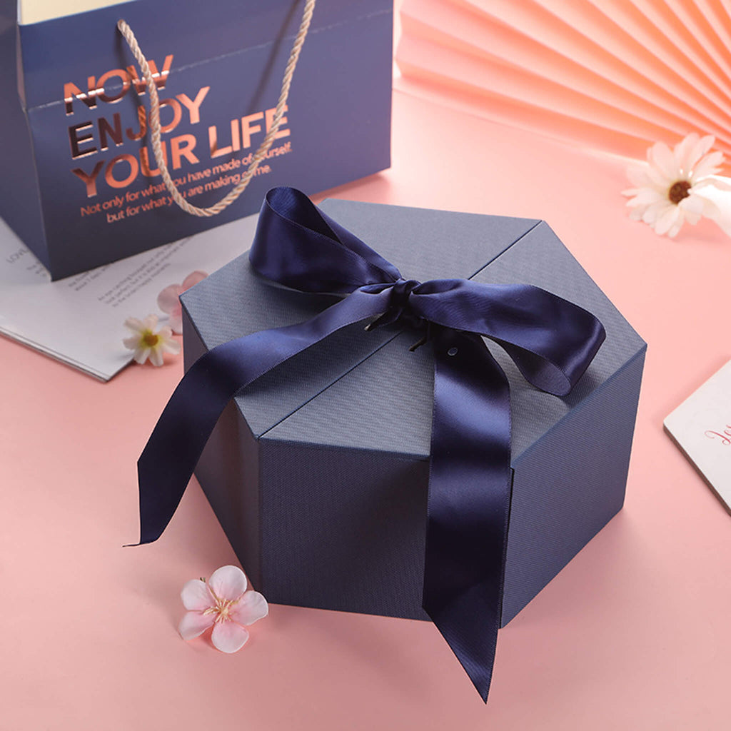 Blue hexagon box