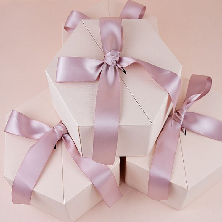 Pink hexagon flower box