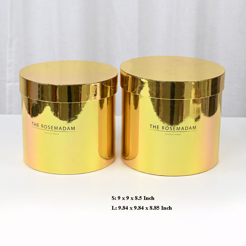Round Box Flower Arrangements - Set of 2pcs