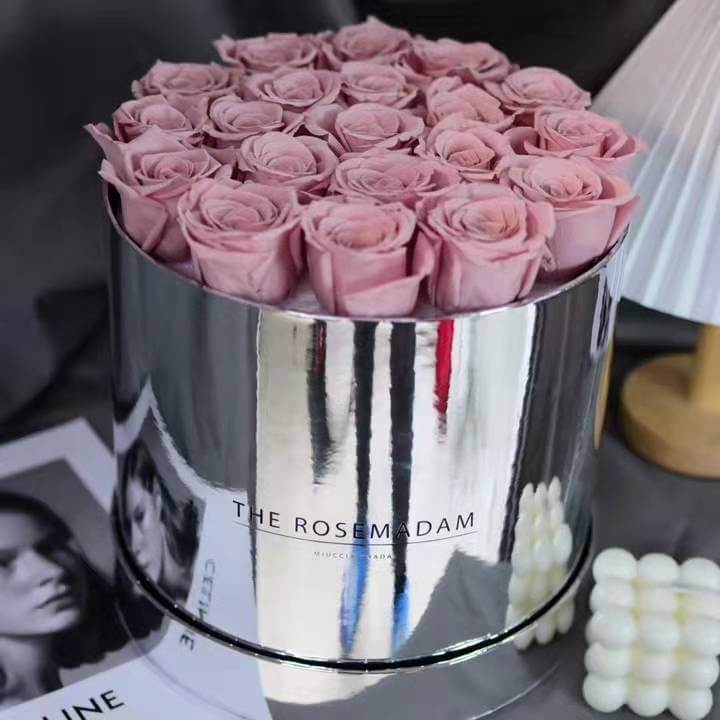 flowers in boxes centerpiece