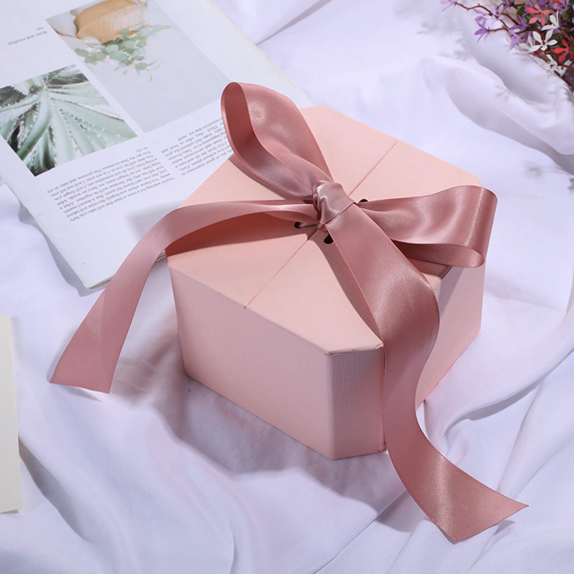 pink gift boxes