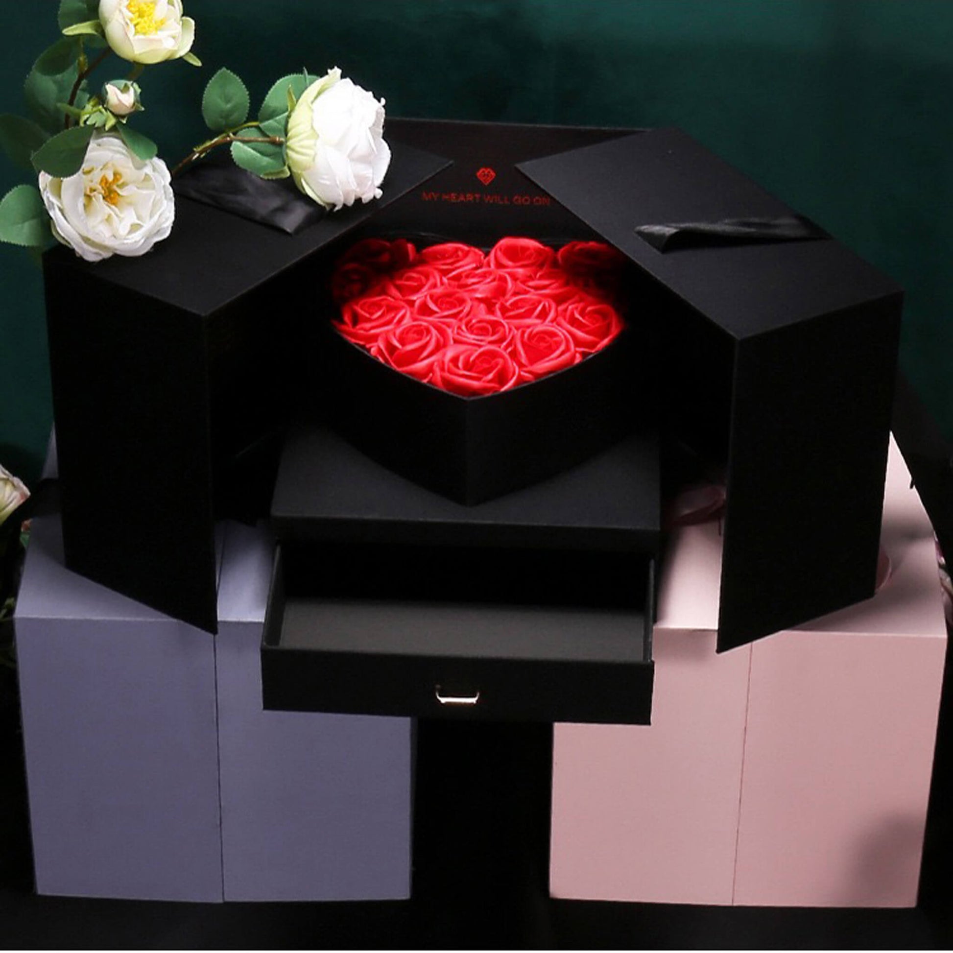 large heart shaped boxes for flowers