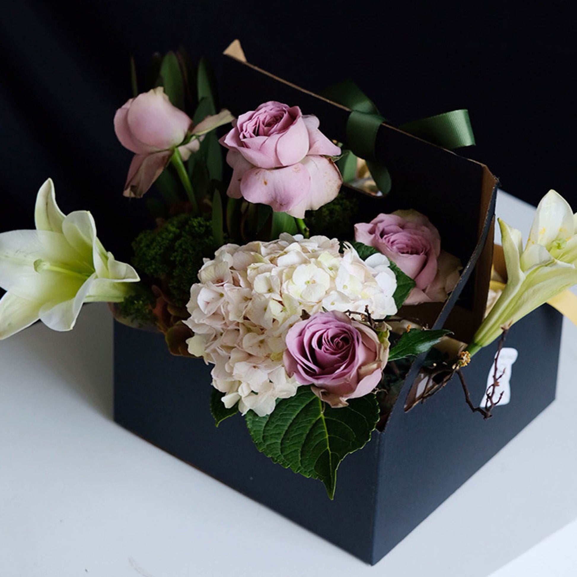 5pcs Coffee Tote Kraft Paper Flower Box