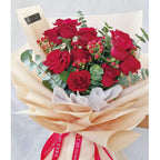 flowers wrapped in paper