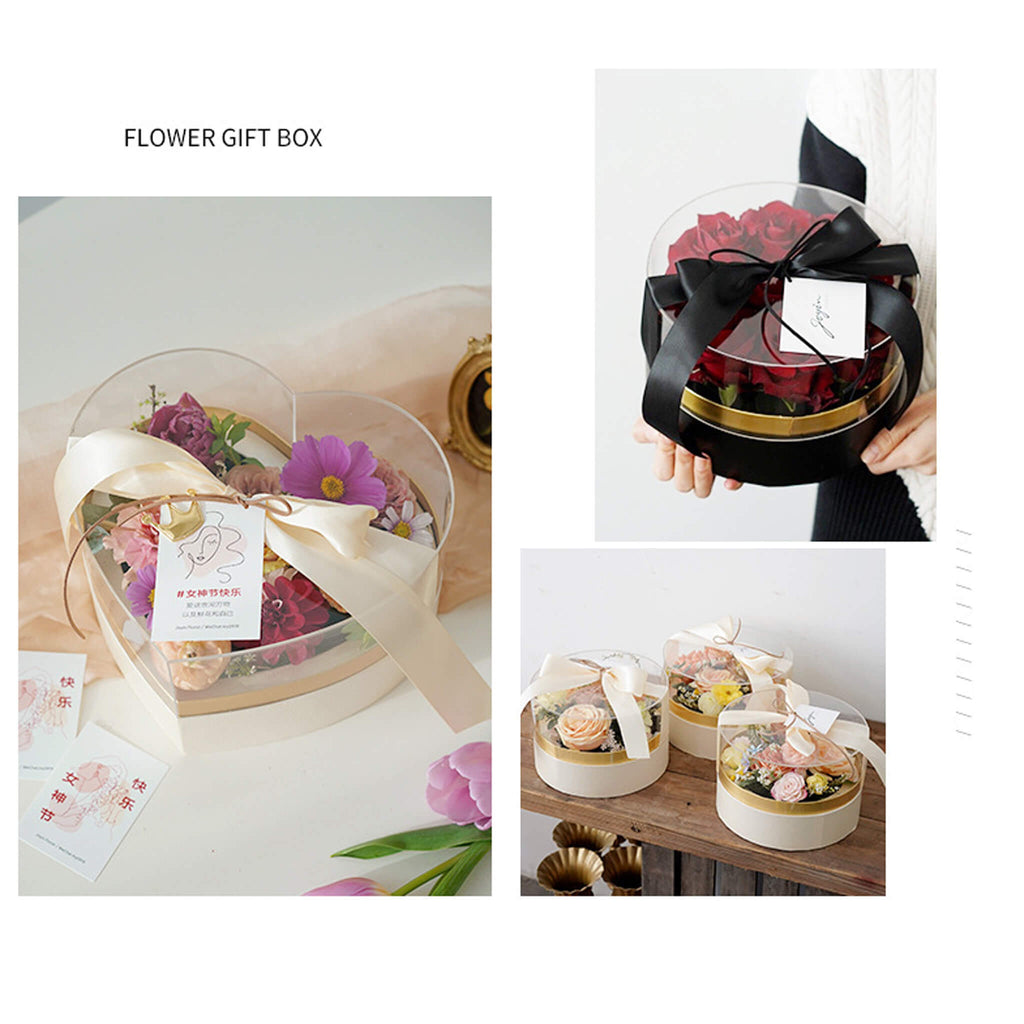 acrylic box with flowers
