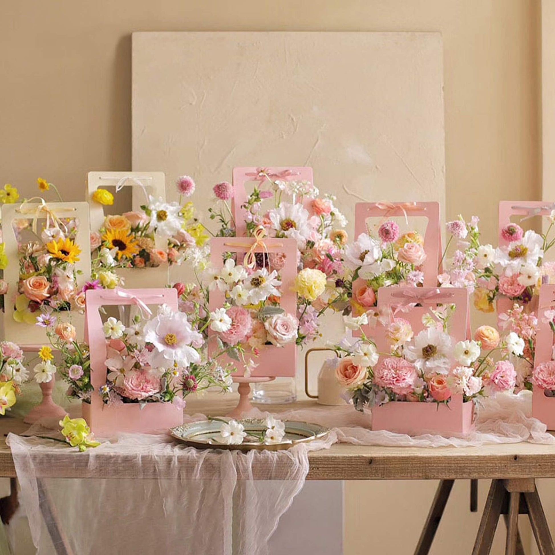 10pcs Flower Rose Bouquet Arrangement Paper Bags
