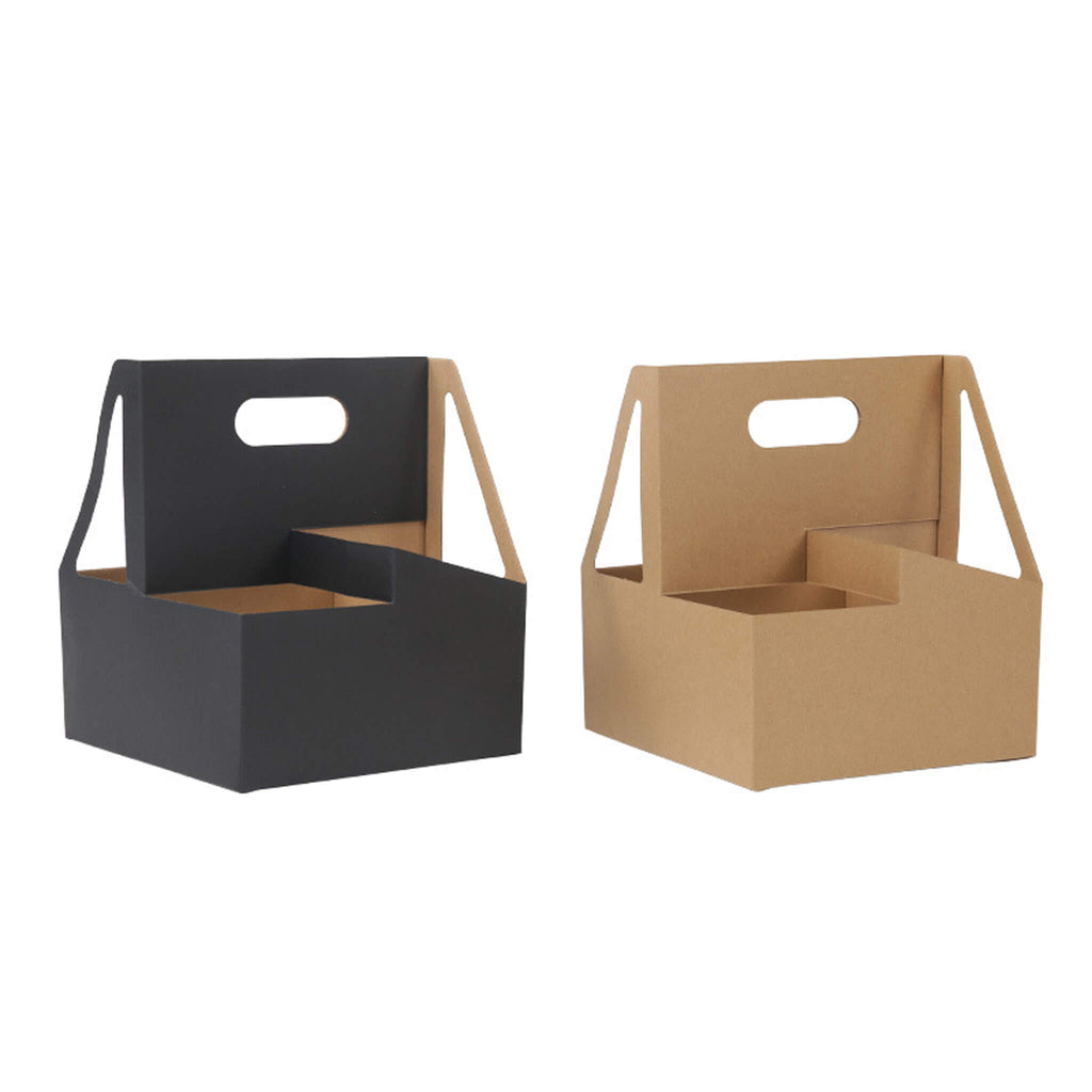 5pcs Coffee Tote Kraft Paper Flower Box