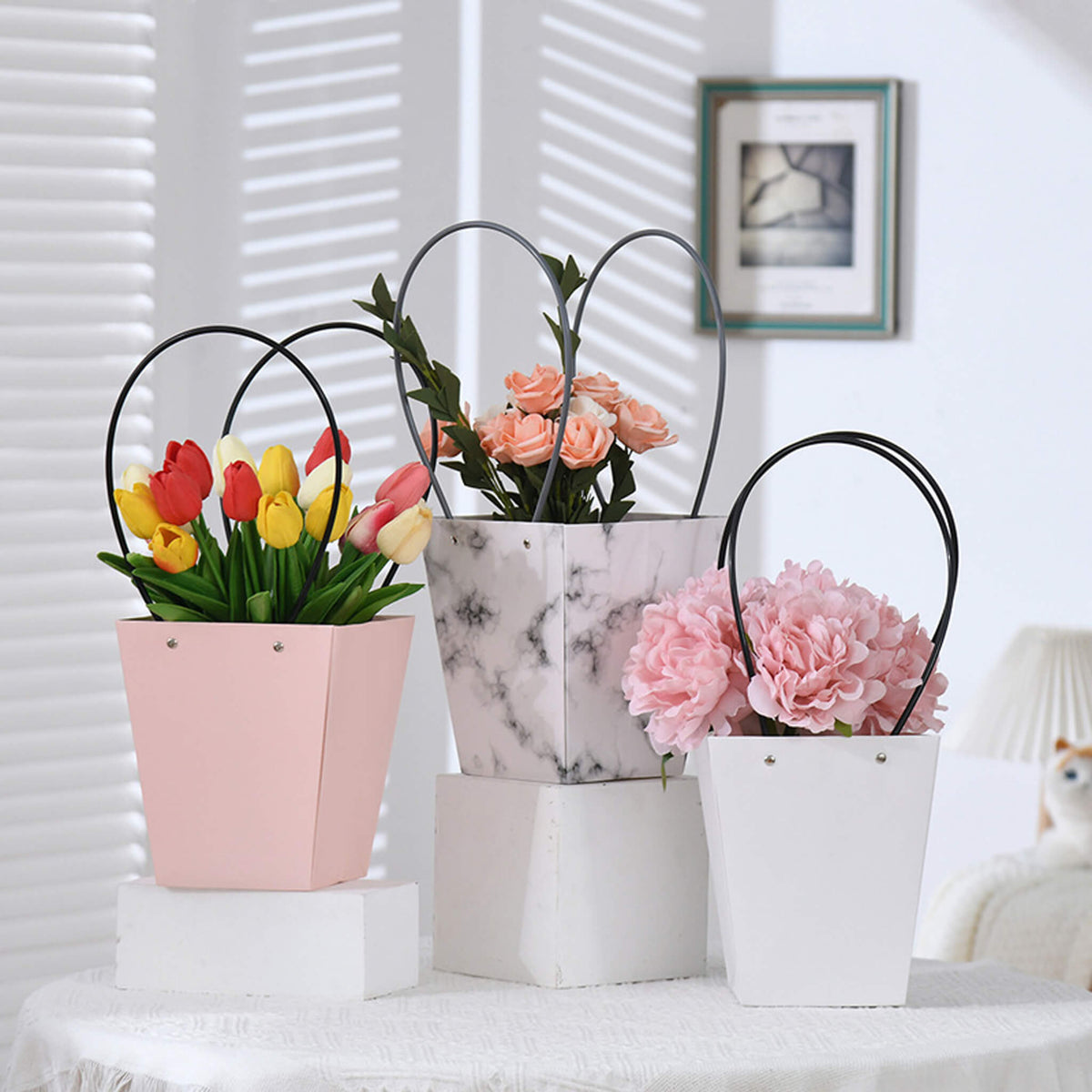 Flwer Bas Waterproof Flower Bags with Handles - Fantakpackaging.com – Fantak Floral