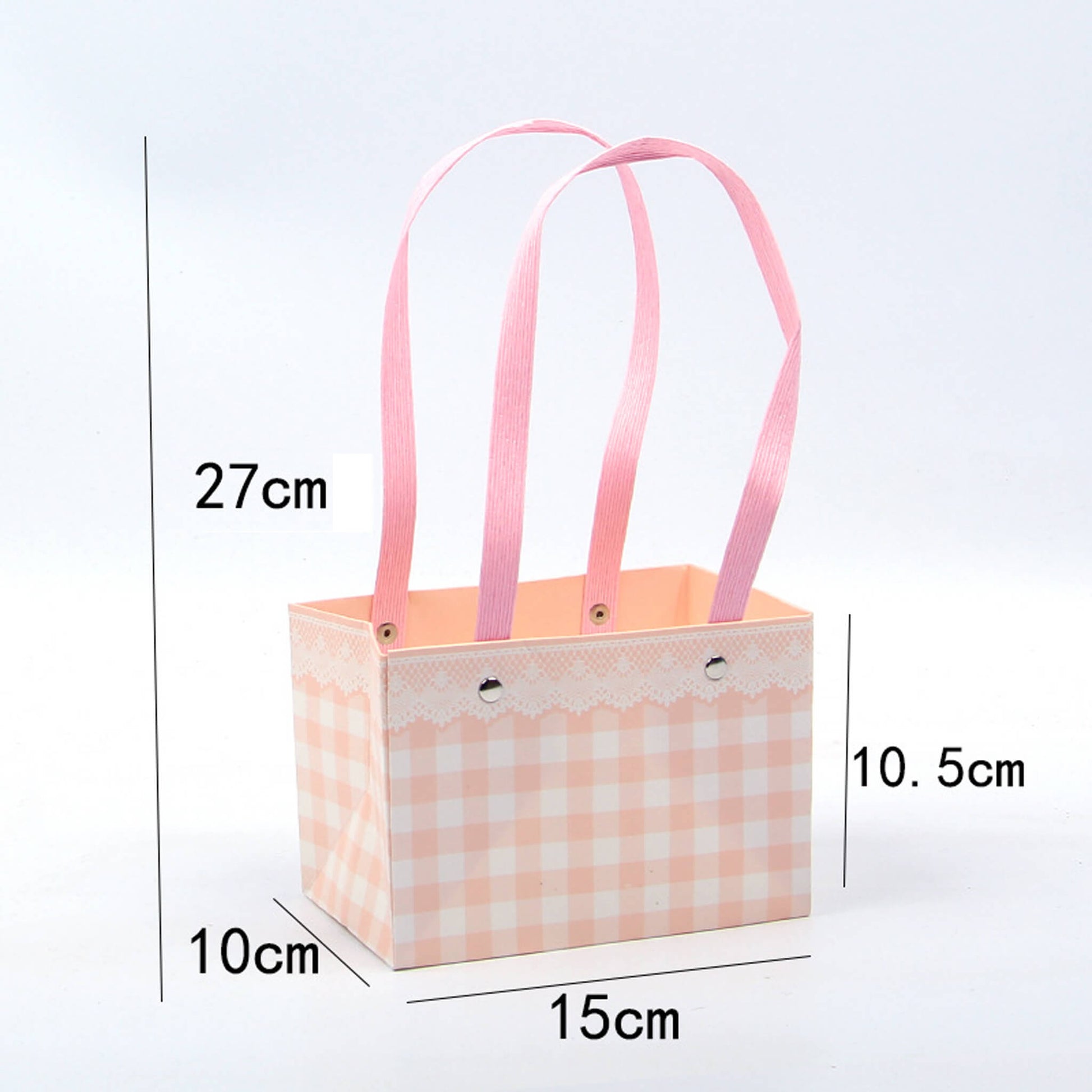 Elegant Flower Packaging Gift Paper Bag with Handles
