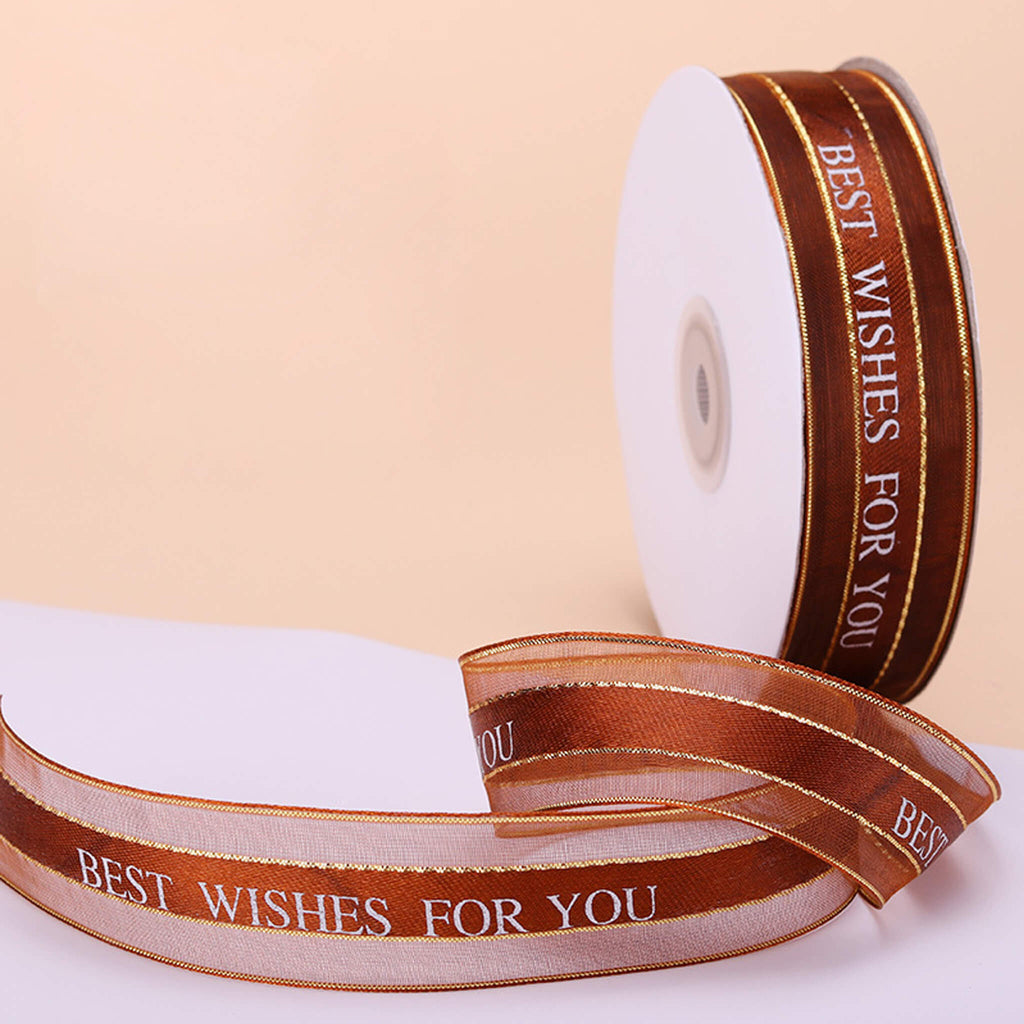 50 Yards Organza Chiffon Ribbon for Gift Wrapping Wedding Bouquet Crafts