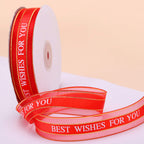 50 Yards Organza Chiffon Ribbon for Gift Wrapping Wedding Bouquet Crafts