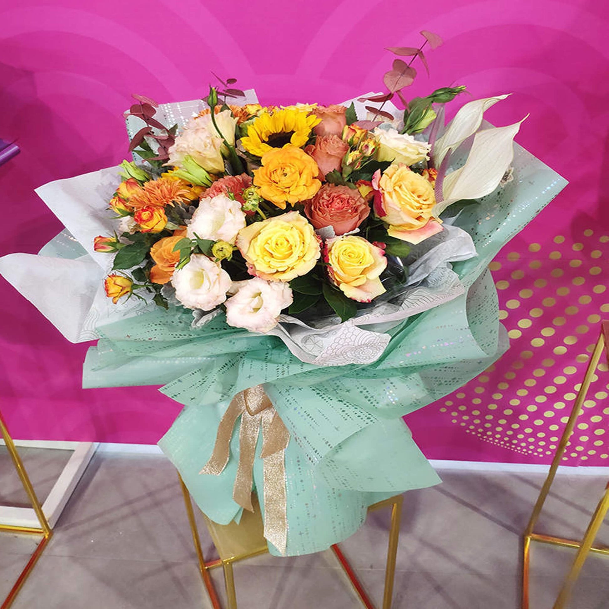 flowers wrapping paper